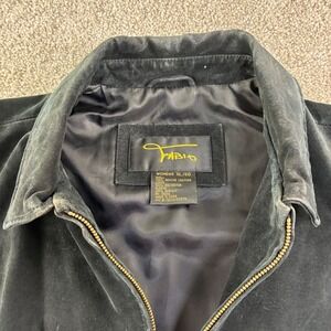 Fabio Suede Jacket Womens XL Leather Sweater Knit Sleeve Full Zip Y2K Retro